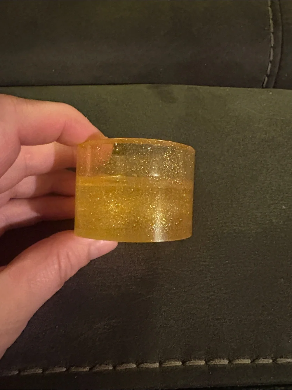Gold Glitter Resin Tea Light Candle Holder